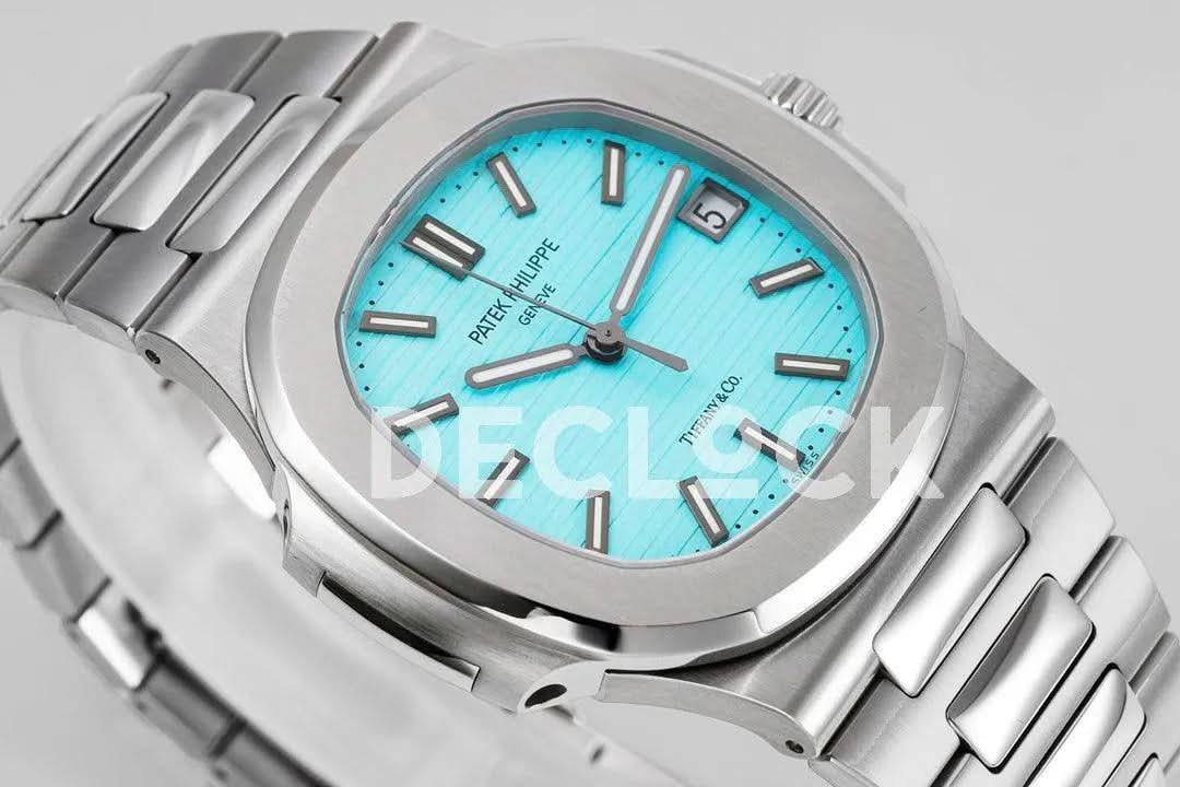 Replica Pattek Philippe Nautilus 5711 Tiffany Blue Dial on Steel |  Declock.