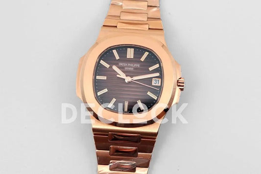 Replica Pattek Philippe Nautilus 5711/1R Brown Dial on Rose Gold | Declock.
