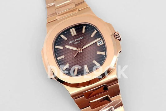 Replica Pattek Philippe Nautilus 5711/1R Brown Dial on Rose Gold |  Declock.