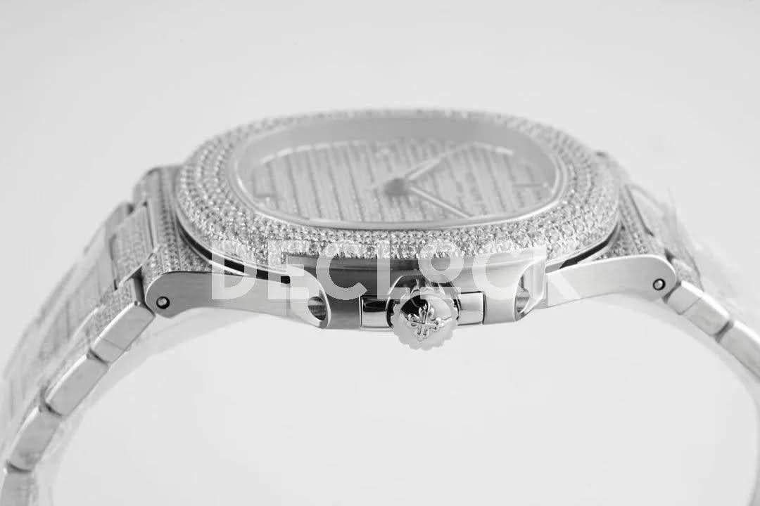 Replica Pattek Philippe Nautilus 5719/1G Full Diamonds Dial |  Declock.