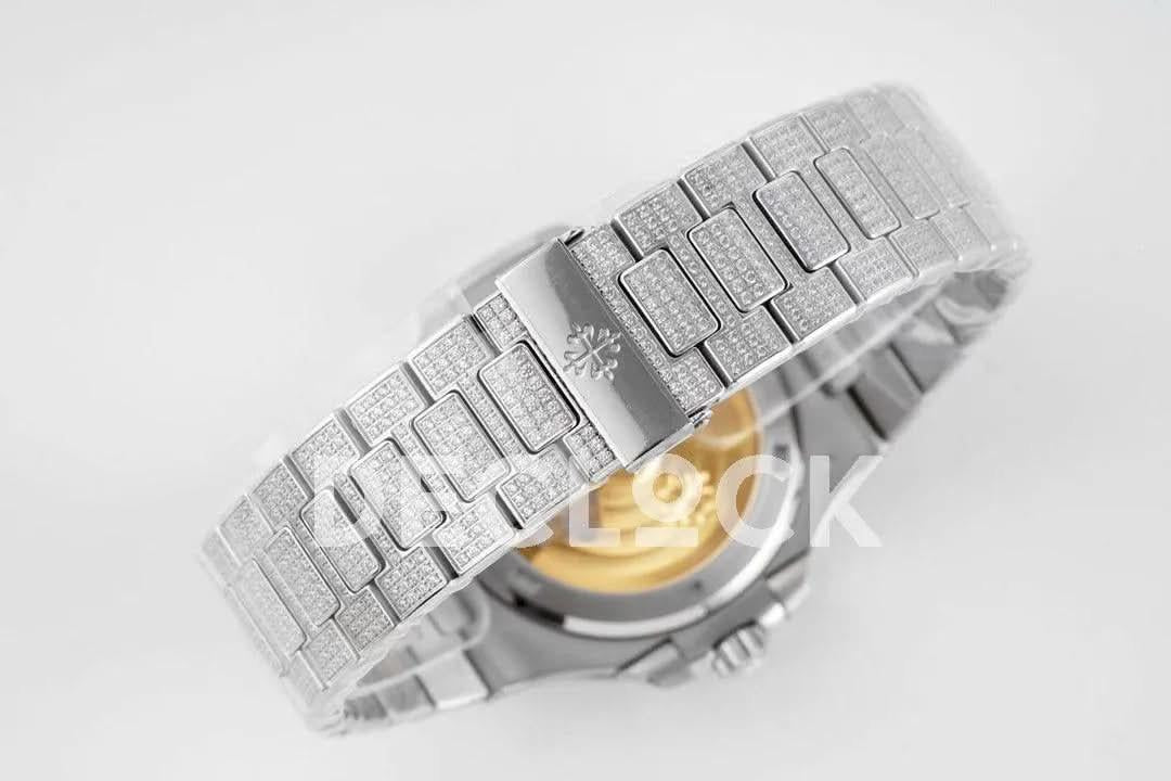 Replica Pattek Philippe Nautilus 5719/1G Full Diamonds Dial |  Declock.