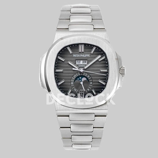 Replica Pattek Philippe Nautilus 5726 Black Dial on Steel |  Declock.