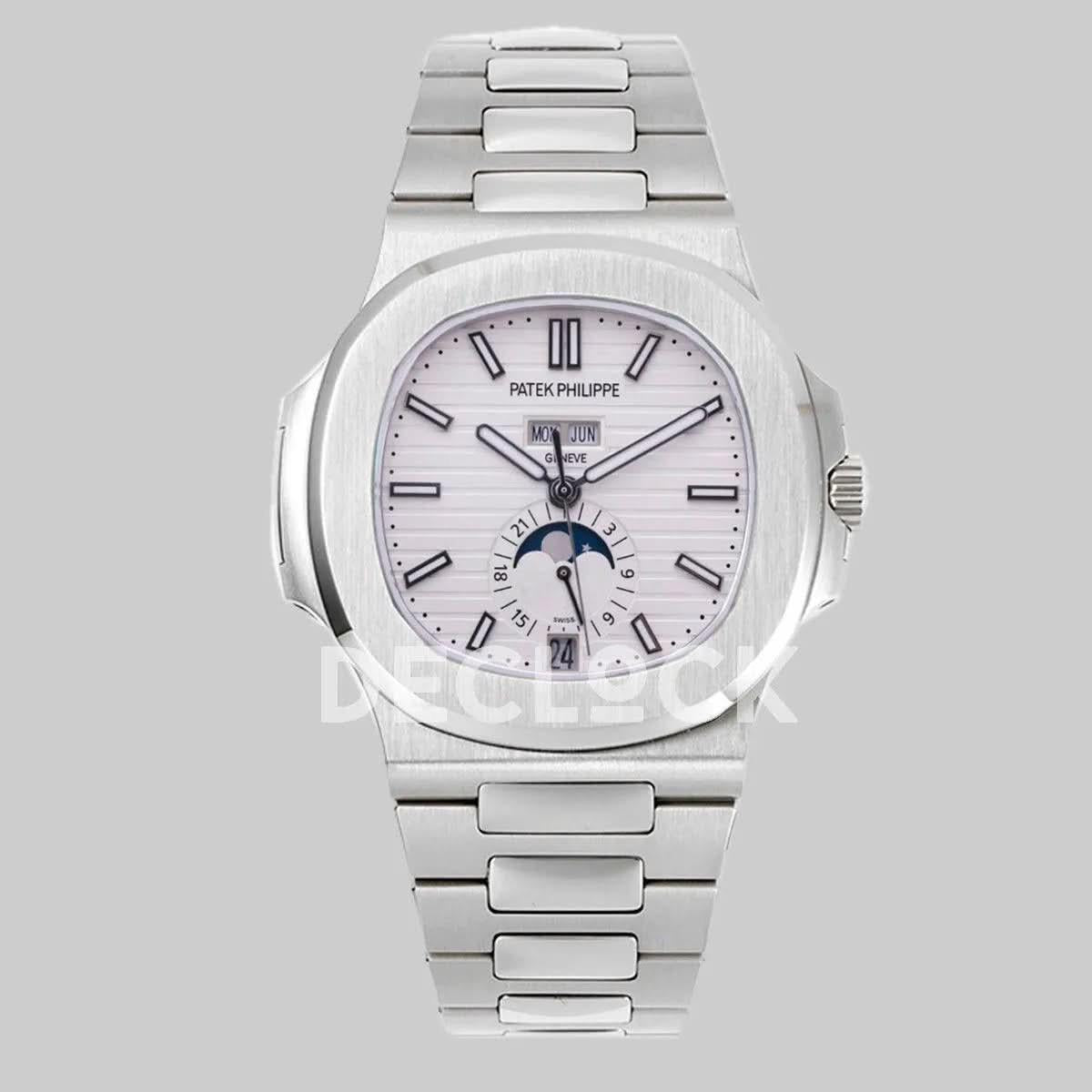 Replica Pattek Philippe Nautilus 5726 White Dial on Steel |  Declock.