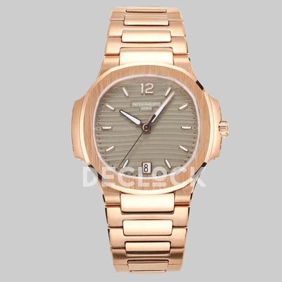 Replica Pattek Philippe Nautilus 7118/1A Gray Dial on Rose Gold