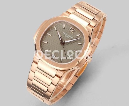 Replica Pattek Philippe Nautilus 7118/1A Gray Dial on Rose Gold |  Declock.