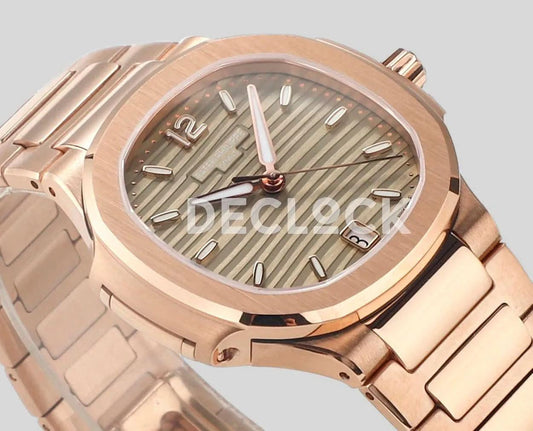 Replica Pattek Philippe Nautilus 7118/1A Gray Dial on Rose Gold | Declock.