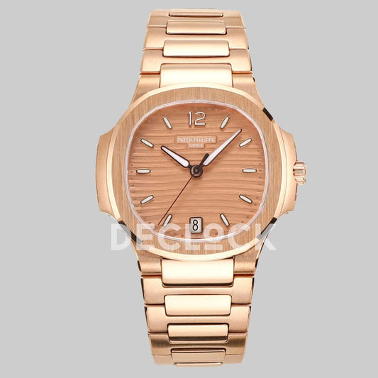 Replica Pattek Philippe Nautilus 7118/1A Rose Gold Dial on Rose Gold - Replica Watches