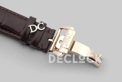 Replica Piaget Black Tie Emperador Cushion White Dial in Rose Gold with Diamond Bezel and Dial