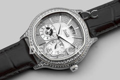 Replica Piaget Black Tie Emperador Cushion White Dial in Steel with Diamond Bezel and Dial