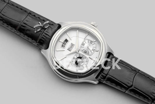 Replica Piaget Black Tie Emperador White Dial in Steel |  Declock.
