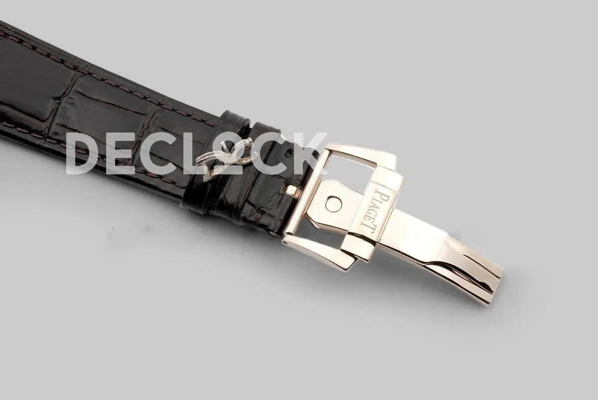 Replica Piaget Polo Watch Rose Gold Paved Diamonds |  Declock.