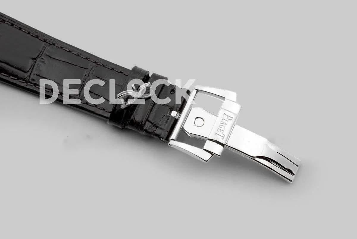 Replica Piaget Polo Watch White Gold Paved Diamonds |  Declock.