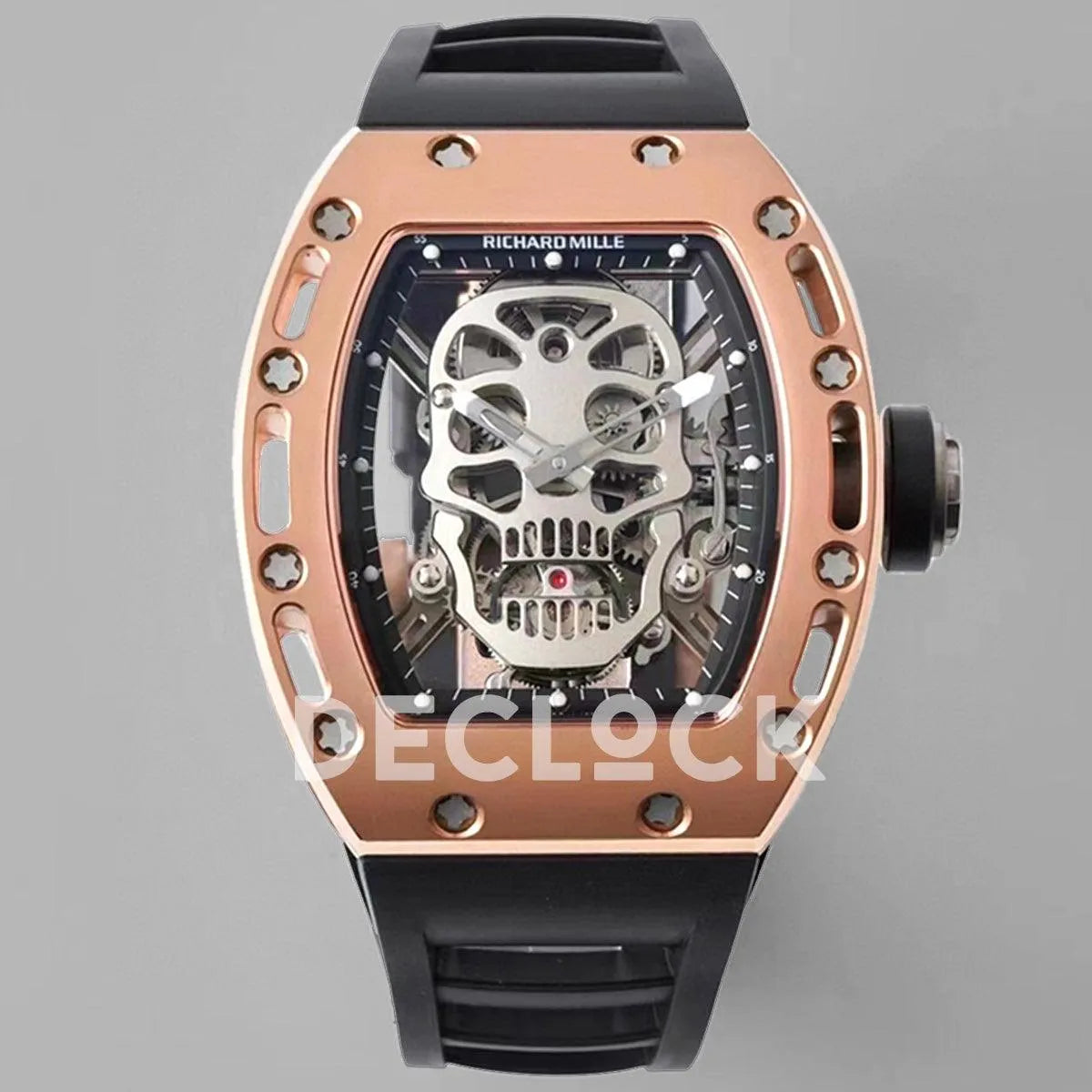 Replica Richard Mille RM 052-01 Tourbillon Skull in Rose Gold