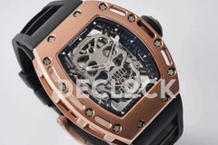 Replica Richard Mille RM 052-01 Tourbillon Skull in Rose Gold