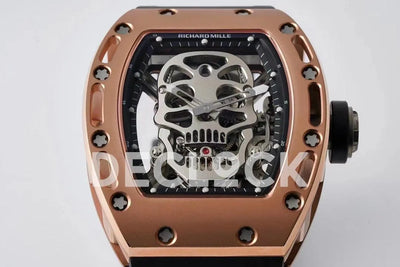 Replica Richard Mille RM 052-01 Tourbillon Skull in Rose Gold