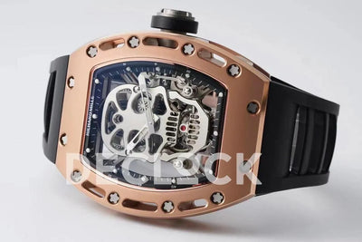 Replica Richard Mille RM 052-01 Tourbillon Skull in Rose Gold
