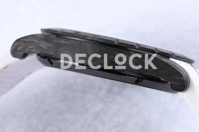 Replica Roger Dubuis Excalibur Carbon Skeleton Flying Tourbillon with White Rubber Strap