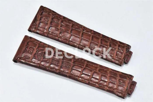 Replica Rolex Brown Custom Made Real Croco Leather Strap | Declock.