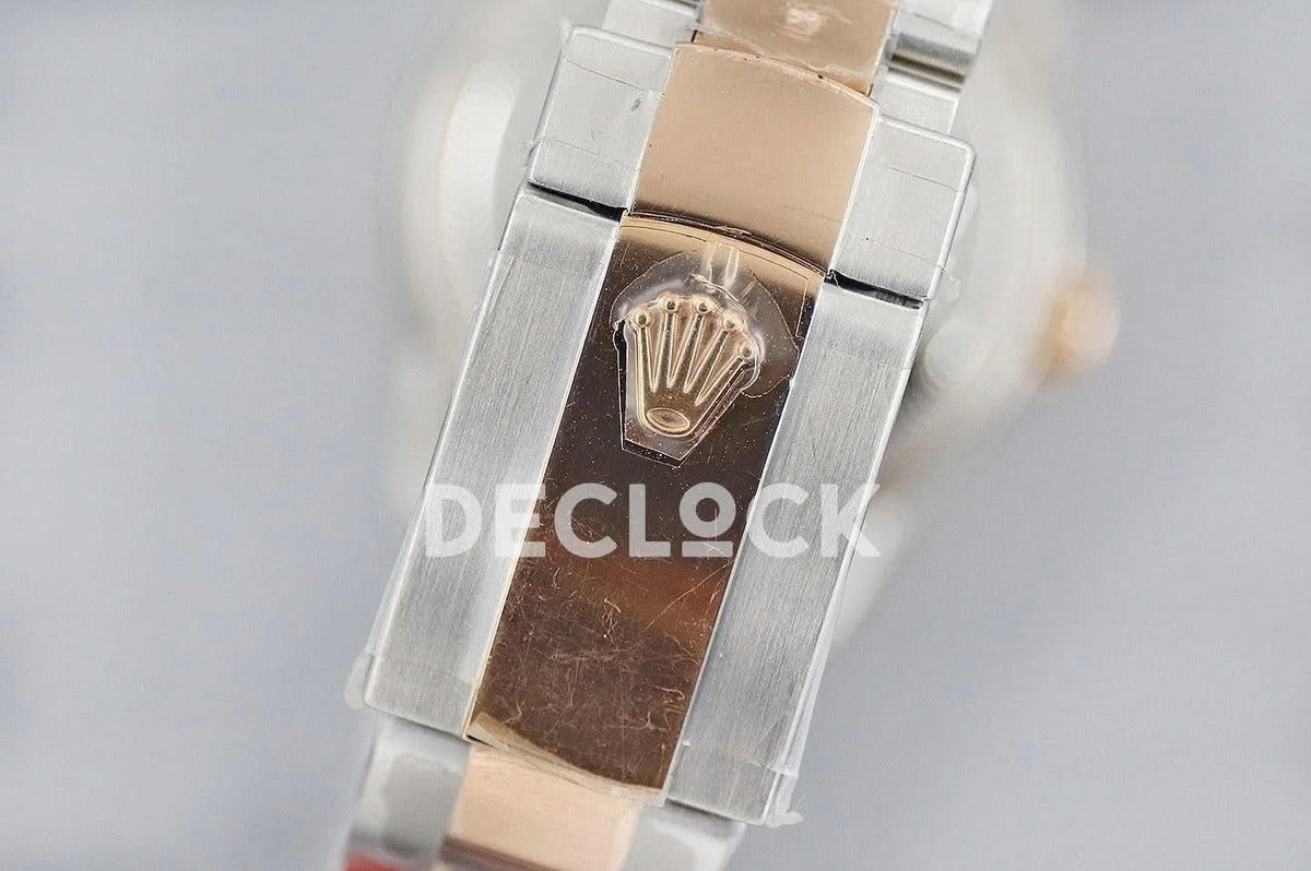 Replica Rolex Datejust 31 278271 Green Dial in Everose Gold with Diamond Markers |  Declock.