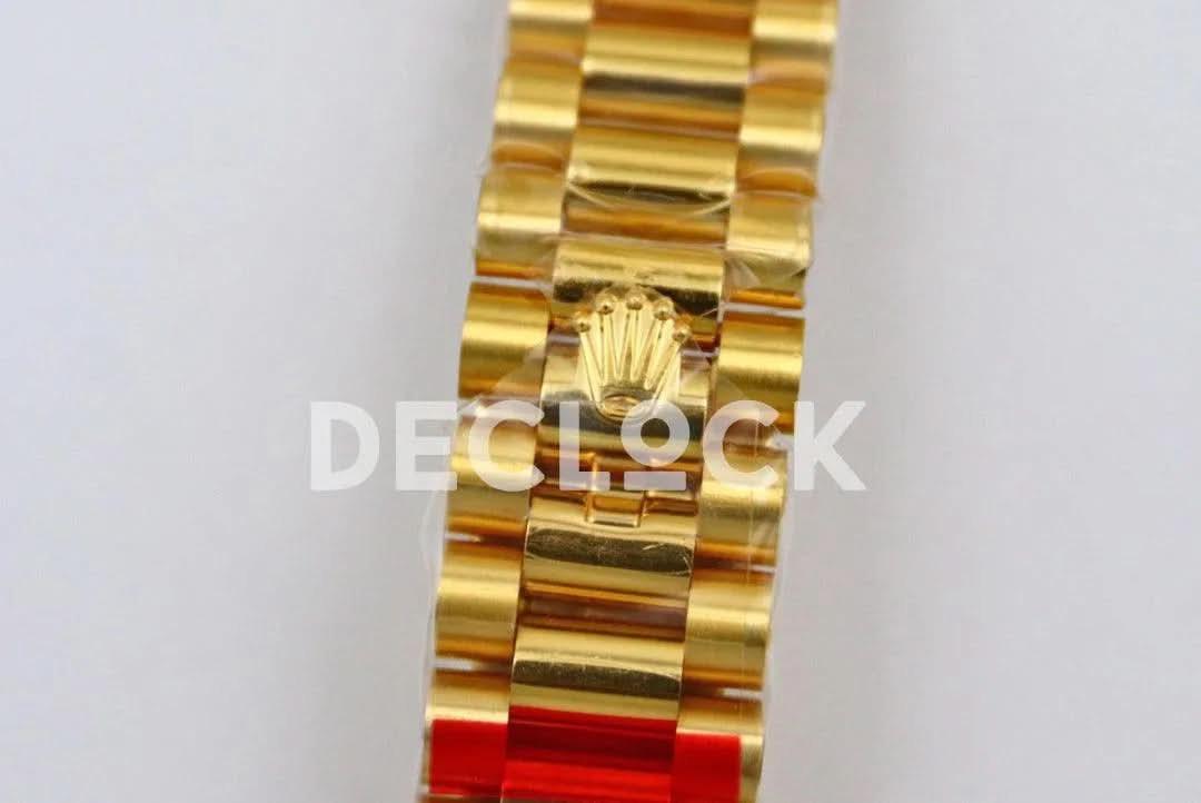 Replica Rolex Datejust 31 Vintage Green Dial in Yellow Gold with Roman Markers |  Declock.