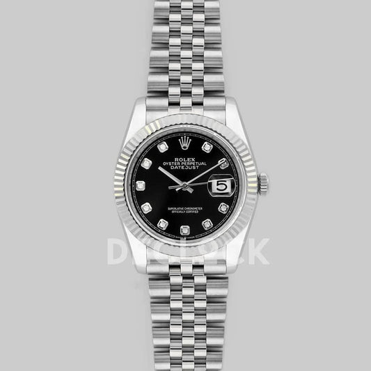 Replica Rolex Datejust 36 116234 Black Dial with Diamond Markers |  Declock.