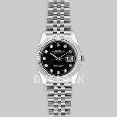 Replica Rolex Datejust 36 116234 Black Dial with Diamond Markers