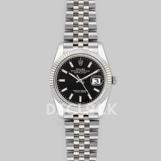 Replica Rolex Datejust 36 116234 Black Dial with Stick Markers | Declock.