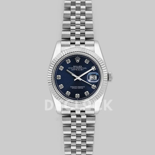Replica Rolex Datejust 36 116234 Blue Dial with Diamond Markers |  Declock.