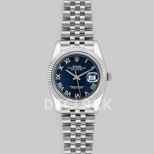 Replica Rolex Datejust 36 116234 Blue Dial with Roman Numeral Markers |  Declock.