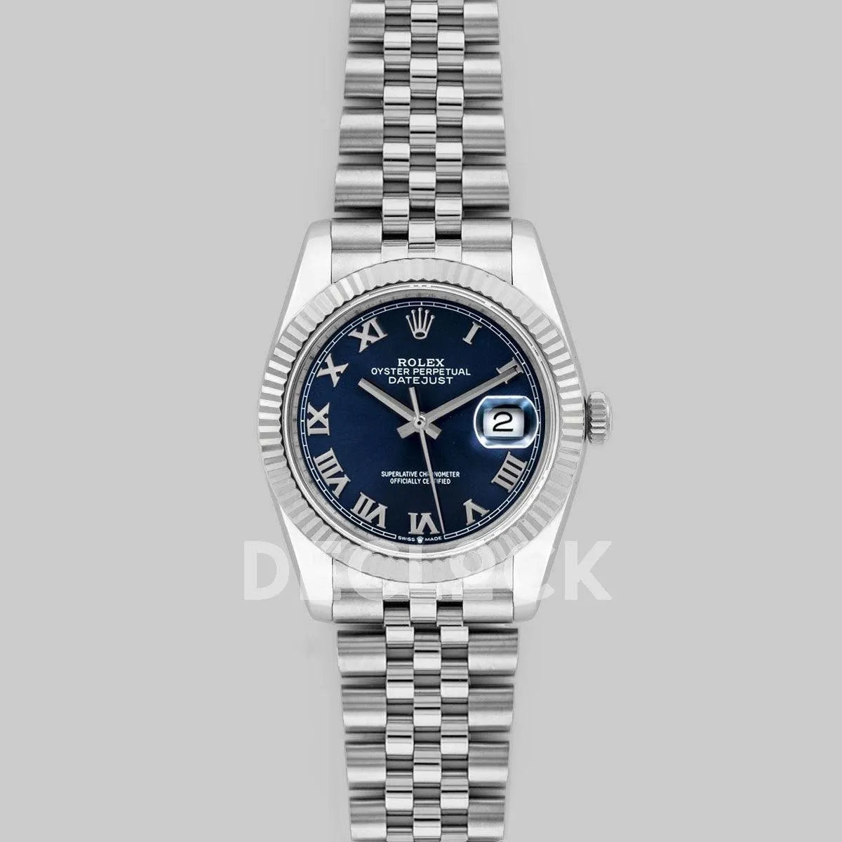 Replica Rolex Datejust 36 116234 Blue Dial with Roman Numeral Markers