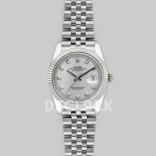 Replica Rolex Datejust 36 116234 Silver Dial with Diamond Markers |  Declock.