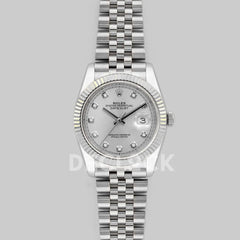 Replica Rolex Datejust 36 116234 Silver Dial with Diamond Markers