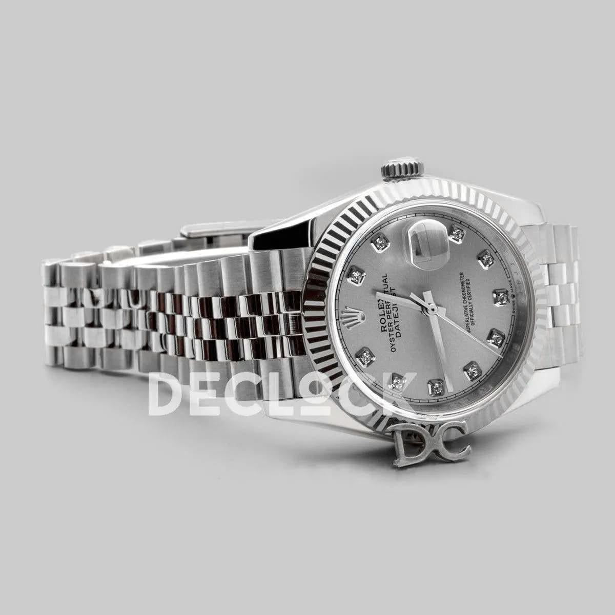 Replica Rolex Datejust 36 116234 Silver Dial with Diamond Markers |  Declock.