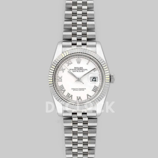 Replica Rolex Datejust 36 116234 White Dial with Roman Numeral Markers | Declock.