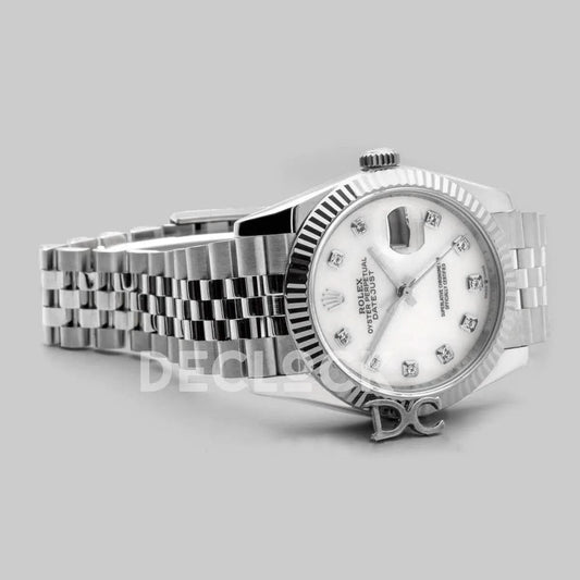 Replica Rolex Datejust 36 116234 White MOP Dial with Diamond Markers |  Declock.