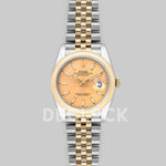 Replica Rolex Datejust 36 126201 Champagne Dial in Yellow Gold and Steel with Stick Markers - Replica Watches