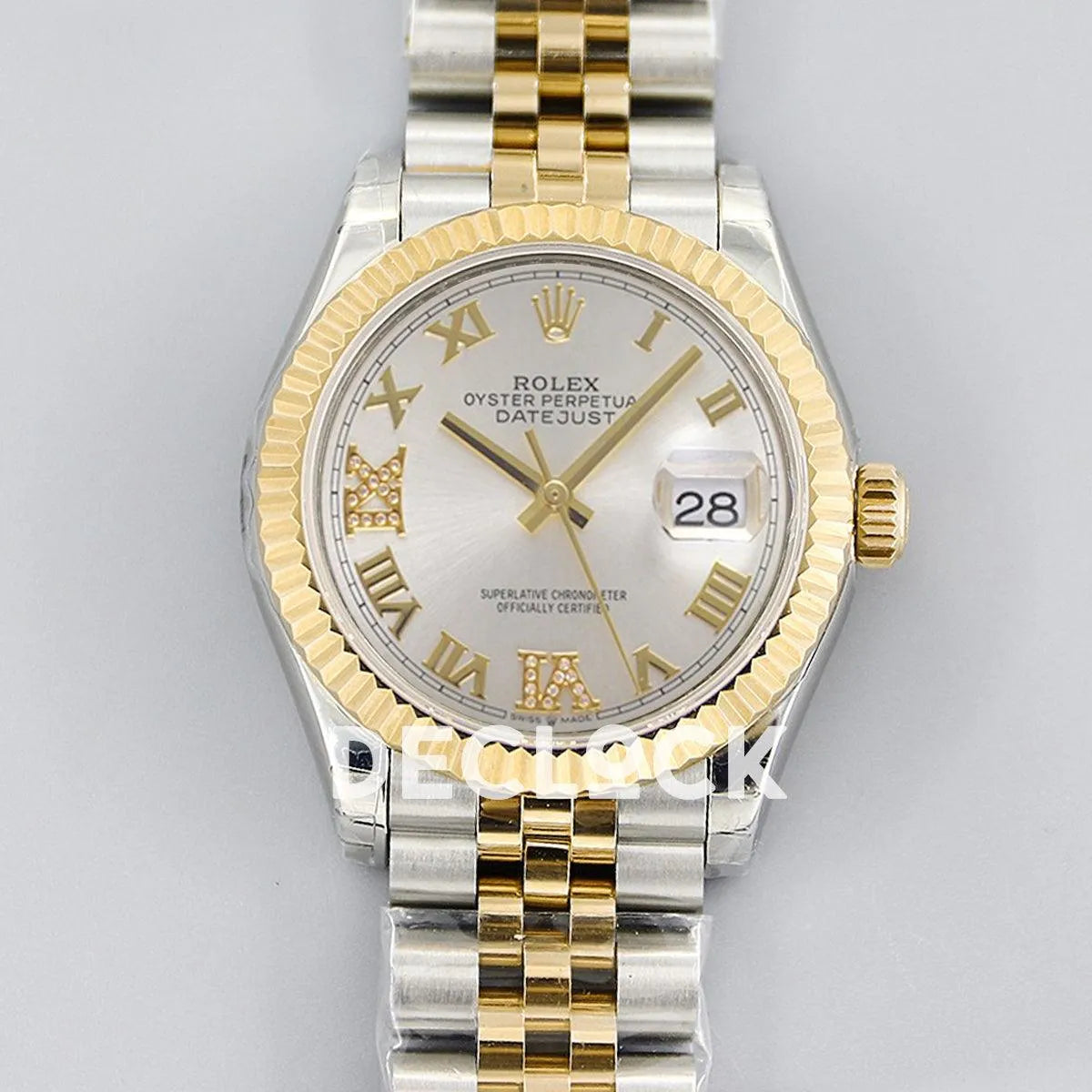 Replica Rolex Datejust 36 126233 Chamagne Dial in Yellow Gold with Roman Markers - Replica Watches