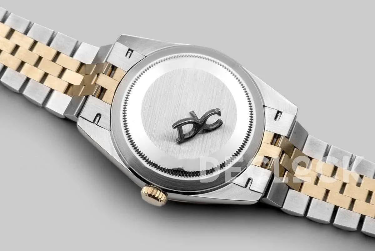 Replica Rolex Datejust 36 126283RBR Black Dial in Yellow Gold and Steel with Diamond Markers |  Declock.