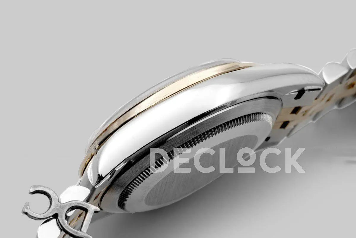 Replica Rolex Datejust 36 126283RBR Dark Rhodium Dial in Yellow Gold and Steel with Diamond Roman Numerals Markers