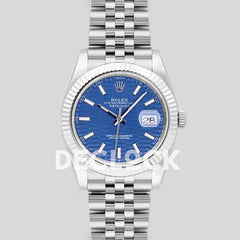 Replica Rolex Datejust 36/40 126234 Blue Motif Dial in Steel in Jubilee Bracelet