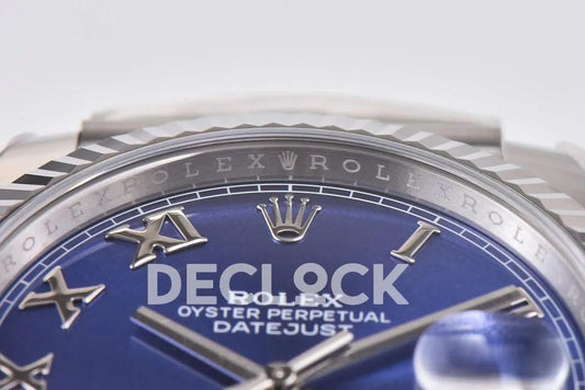 Replica Rolex Datejust 36/41 126334 Azzurro Blue Dial Roman Markers on Jubilee Bracelet | Declock.
