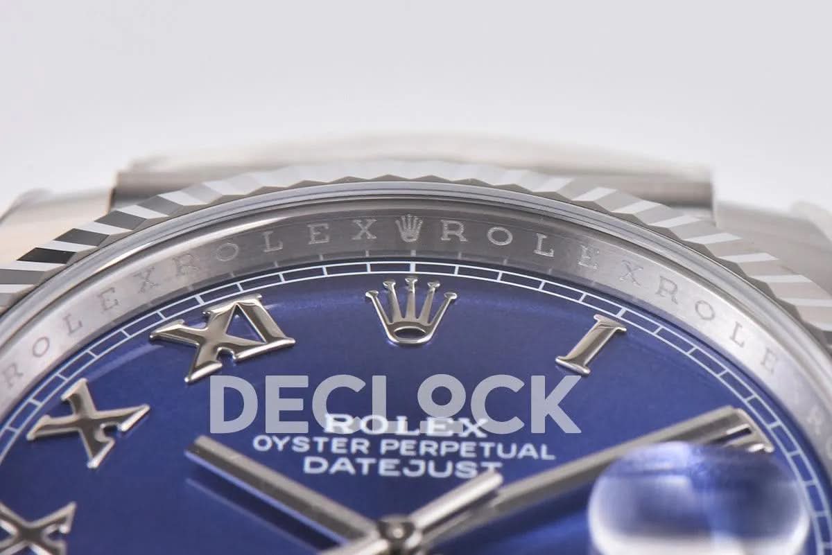 Replica Rolex Datejust 36/41 126334 Azzurro Blue Dial Roman Markers on Jubilee Bracelet