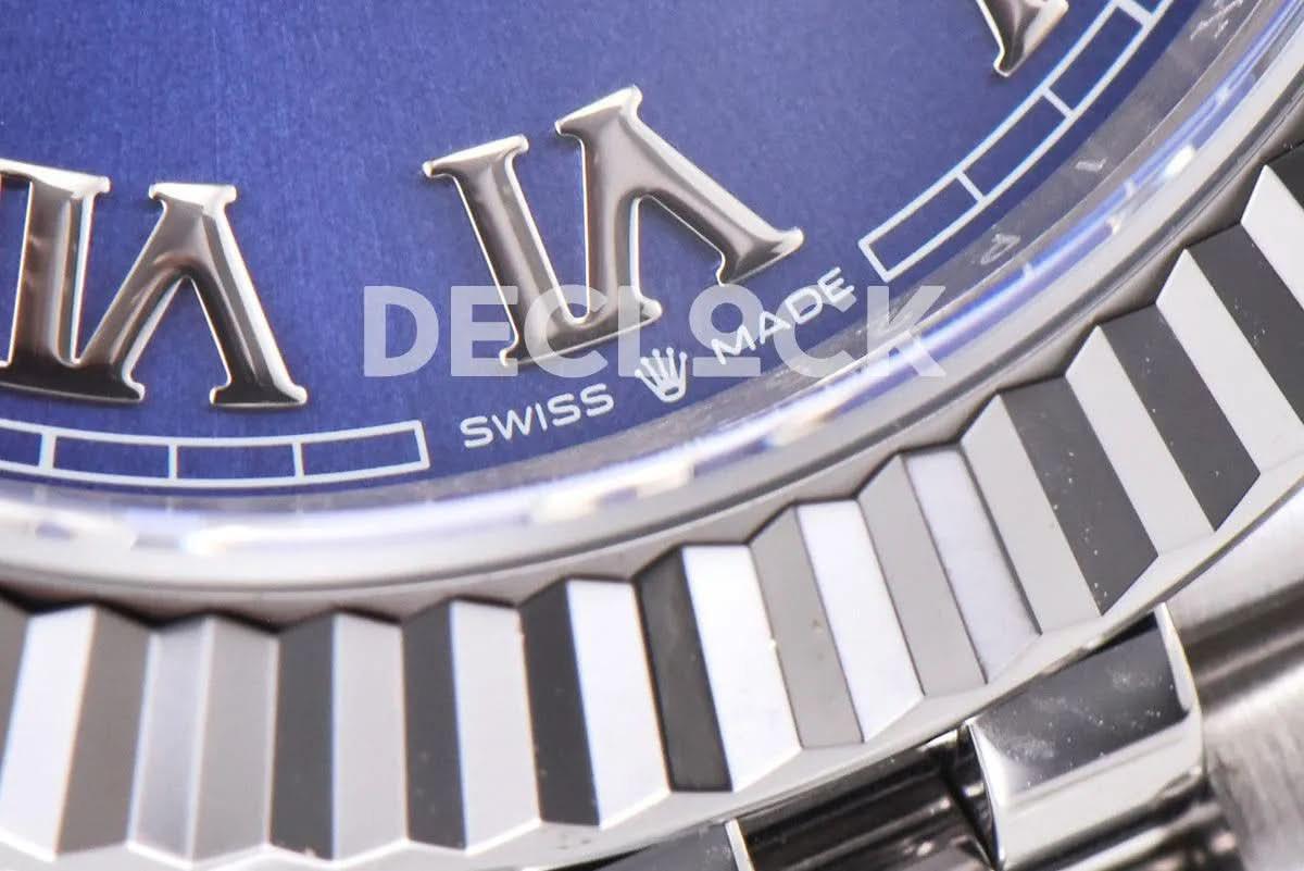 Replica Rolex Datejust 36/41 126334 Azzurro Blue Dial Roman Markers on Jubilee Bracelet |  Declock.