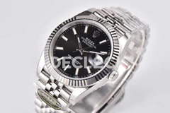 Replica Rolex Datejust 36/41 126334 Bright Black Dial Stick Markers on Jubilee Bracelet