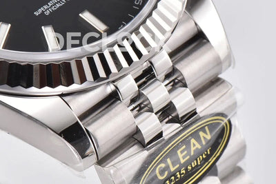 Replica Rolex Datejust 36/41 126334 Bright Black Dial Stick Markers on Jubilee Bracelet