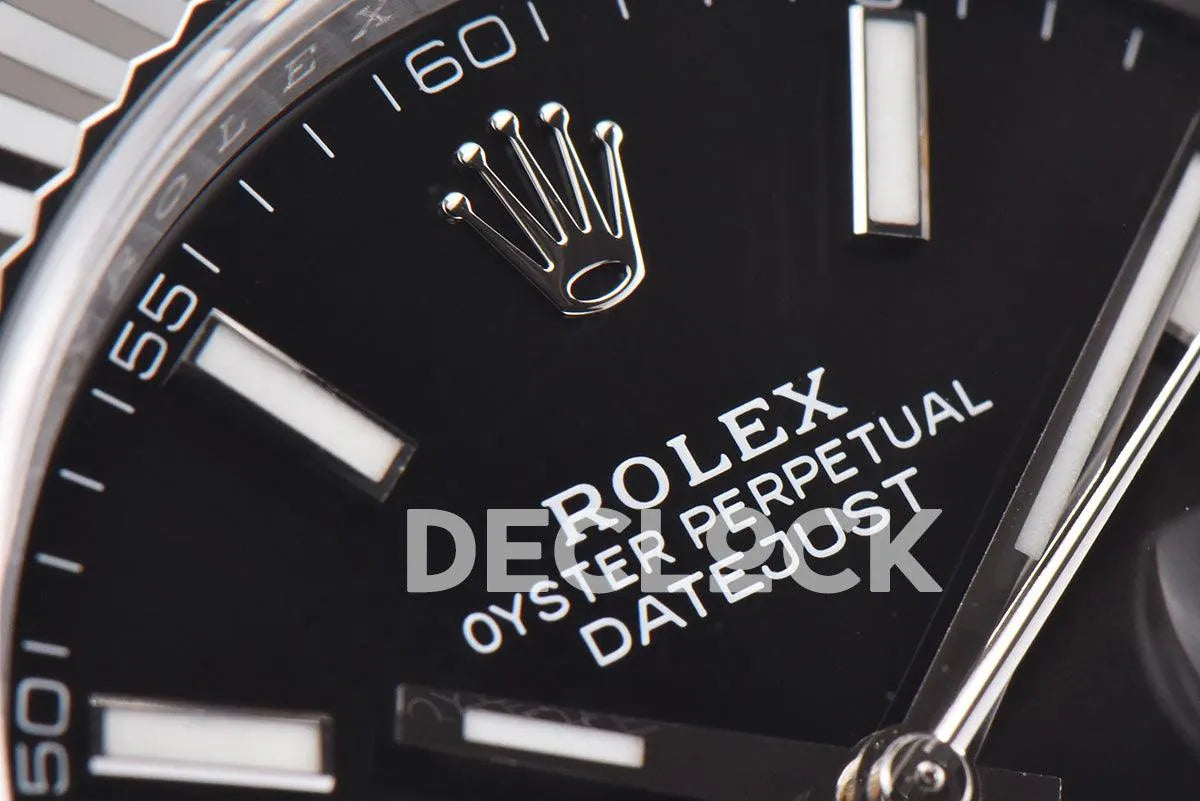 Replica Rolex Datejust 36/41 126334 Bright Black Dial Stick Markers on Jubilee Bracelet