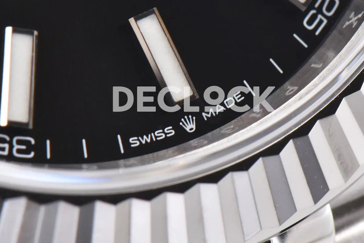 Replica Rolex Datejust 36/41 126334 Bright Black Dial Stick Markers on Jubilee Bracelet