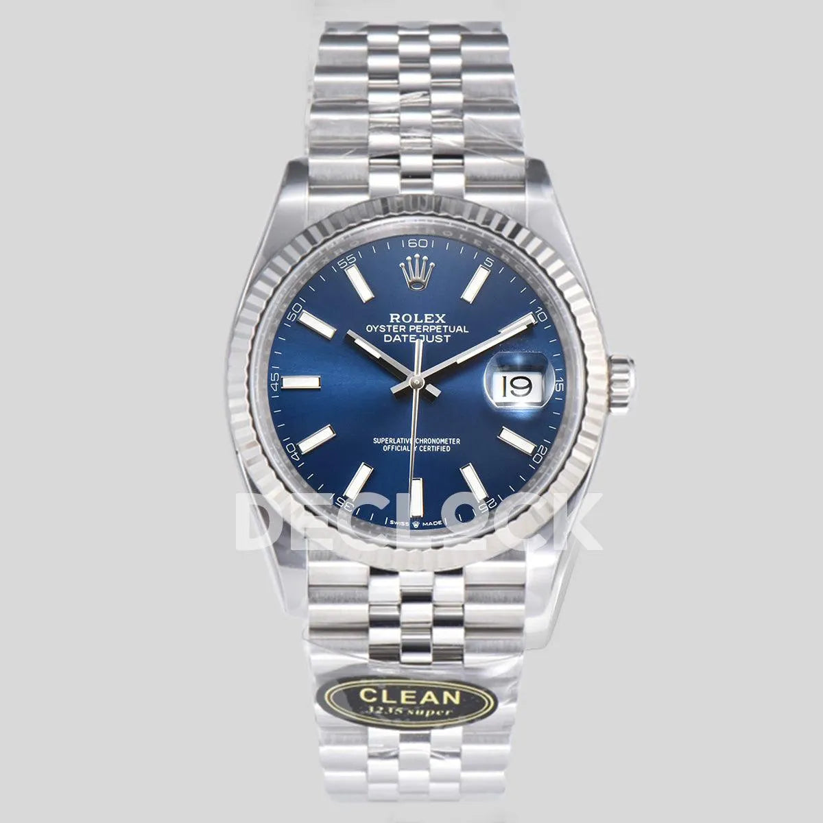 Replica Rolex Datejust 36/41 126334 Bright Blue Dial Stick Markers on Jubilee Bracelet