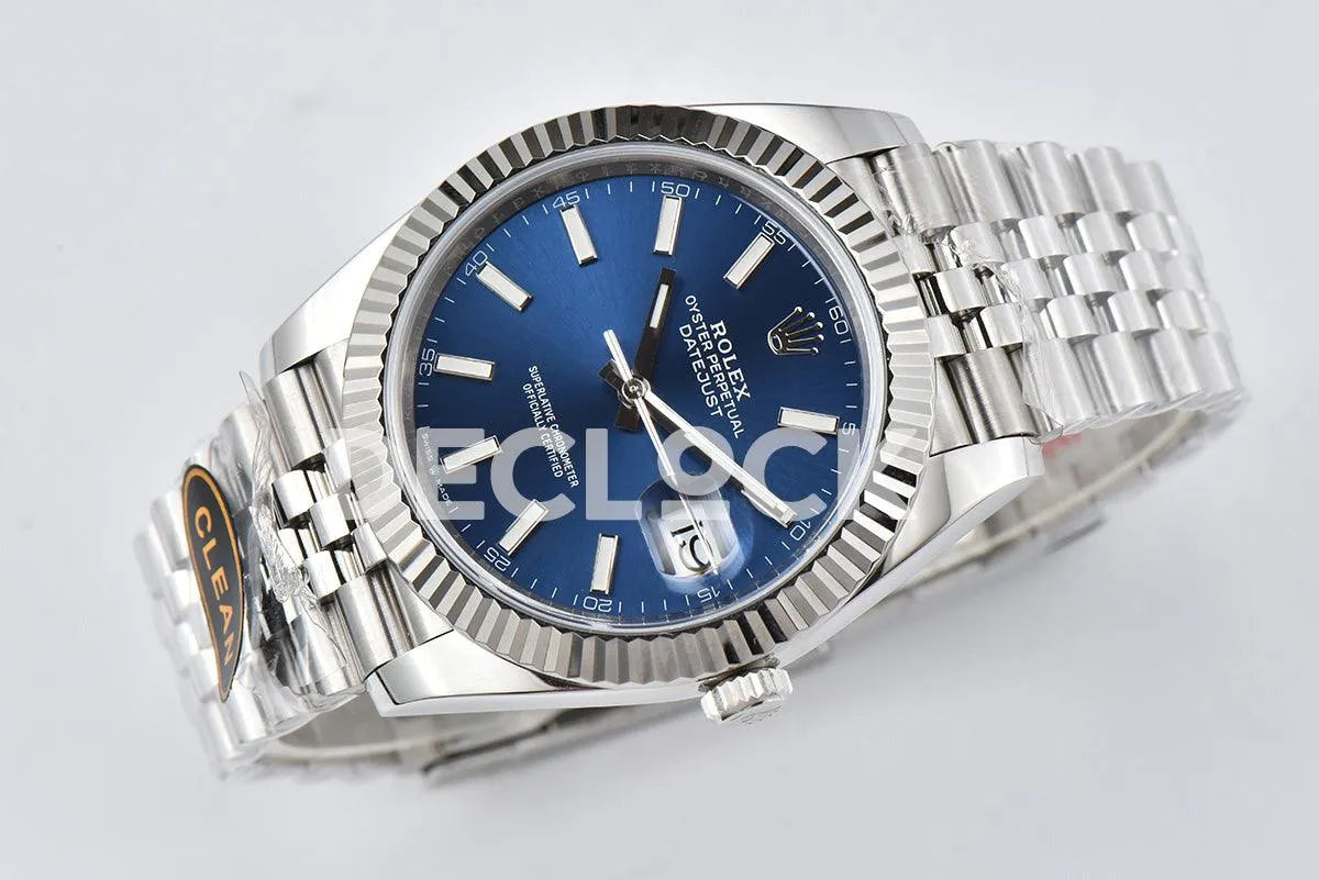 Replica Rolex Datejust 36/41 126334 Bright Blue Dial Stick Markers on Jubilee Bracelet