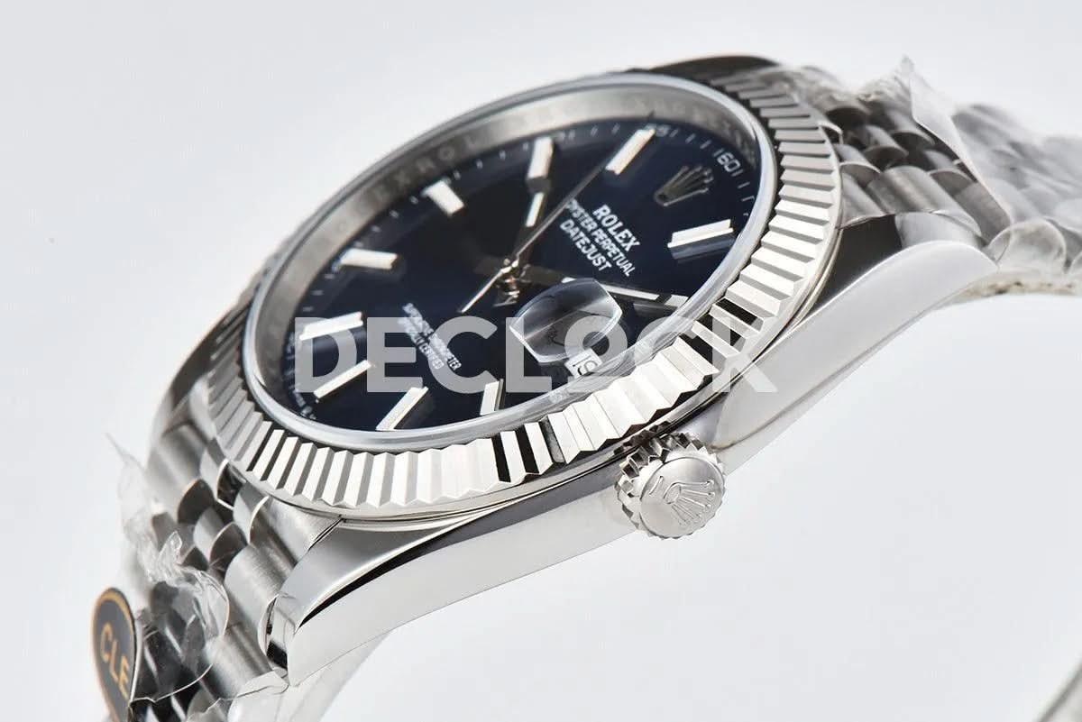 Replica Rolex Datejust 36/41 126334 Bright Blue Dial Stick Markers on Jubilee Bracelet |  Declock.